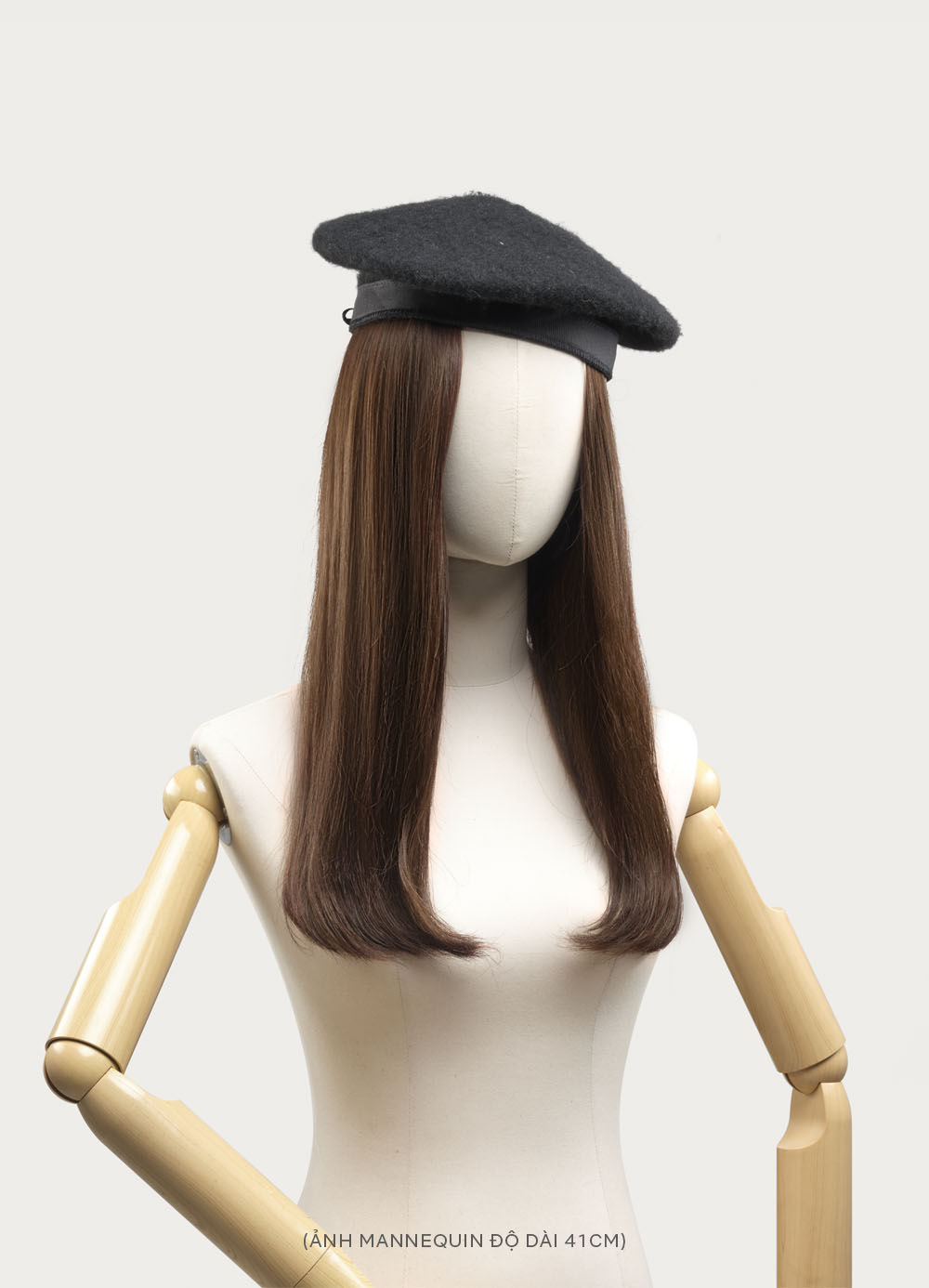 Tóc nối tại nhà Nâu Hạt Dẻ 46cm (chạm eo)